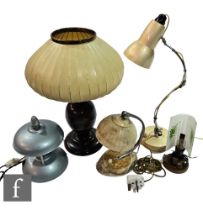 Various makers - A collection of early to mid 20th Century table lamps, to include a Bauhaus