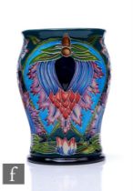 Shirley Hayes - Moorcroft Pottery - A small vase of shouldered form with everted rim, shape 403/5,