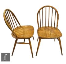 Lucian Ercolani for Ercol Furniture - A set of seven Windsor elm and beech dining chairs