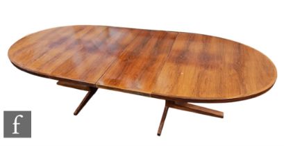 In the manner of John Mortensen for Heltborg - An HM55 style Rio rosewood veneered dining or