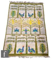 Eva Nemeth - A Scandinavian 1960s/70s hand woven wall hanging/tapestry, depicting a series of