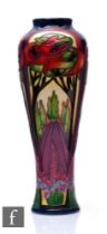 Rachel Bishop - Moorcroft Pottery - A vase of tall baluster form, shape 121/10, decorated in the