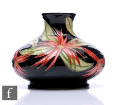 Sian Leeper - Moorcroft Pottery - A small trial vase of squat ovoid form with flared neck, shape