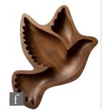 Steve Hickman (sculptor) - Carved American black walnut, 155mm x 155mm x 30mm, unframed. Steve