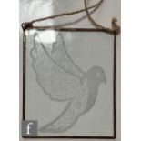 Alistair Heath - Etched glass panel, 90mm x 90mm, unframed.