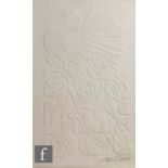 Peter Hiscock (artist and designer and retired college lecturer) - White papercut relief, 215mm x