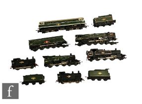 A collection of TT gauge Triang locomotives, to include 4-6-0 BR green 'Windsor Castle', 4-6-2 BR