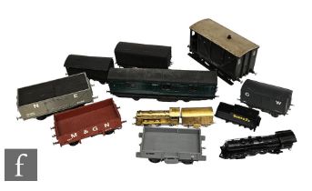 A collection of assorted kit and scratch built locomotives and rolling stock, various gauges
