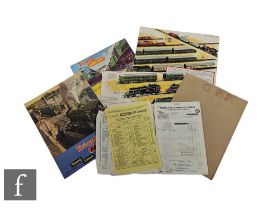 A collection of model railway ephemera, to include a Hornby Railway Company membership certificate