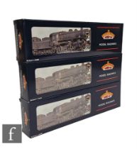 Three OO gauge Bachmann DCC Ready 2-6-0 Ivatt Class 4 locomotives, 32-576 BR black 43047, 32-575 LMS