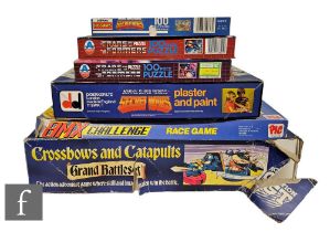 A collection of toys and games, comprising Action GT Crossbows and Catapults, Pic Toys BMX
