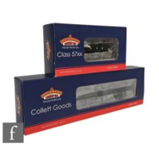 Two OO gauge Bachmann DCC Ready GWR green locomotives, 32-208 0-6-0T Class 8750 6757, and 32-304A