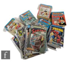 A collection of assorted comics, to include Bronze Age DC including Superman and Blue Beetle, and