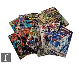 A collection of mostly silver age comics, to include Marvel Captain America, DC Batman and