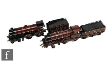Two O gauge Bassett-Lowke clockwork locomotives, 4-4-0 LMS maroon 'Duke of York', repainted, and 4-