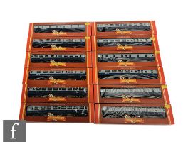 Twelve OO gauge Hornby passenger coaches, all BR Intercity Mk1 and Mk2, boxed. (12)