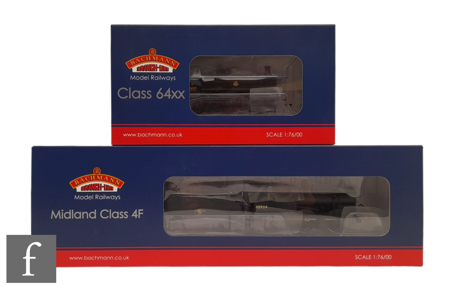Two OO gauge Bachmann DCC Ready BR black locomotives, 31-882 0-6-0 Class 4F 43924 and 31-636 0-6-0PT