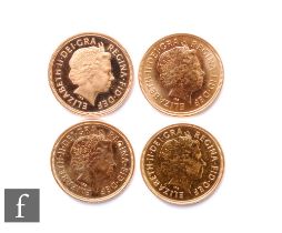Elizabeth II - Four sovereigns, 2002, 2003, 2005 and 2006. (4)