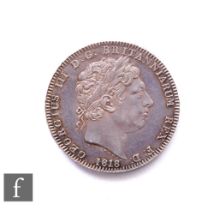 George III (1760 -1820) - A crown, 1818, laureate head facing right date below, George & Dragon