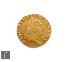 George III (1760-1820) - A Guinea, 1787, fifth issue, reverse crowned spade shield, 8.4g, S3729.