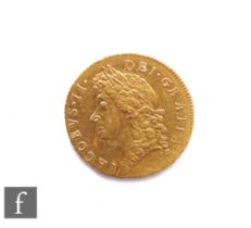 James II (1685-1688) - A Guinea, 1687, second laureate head facing left, reverse crowned shields