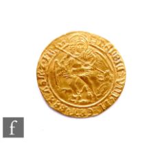 Henry VIII (1509-1547) - An Angel, 1509-1526, first coinage, St. Michael slaying the dragon,
