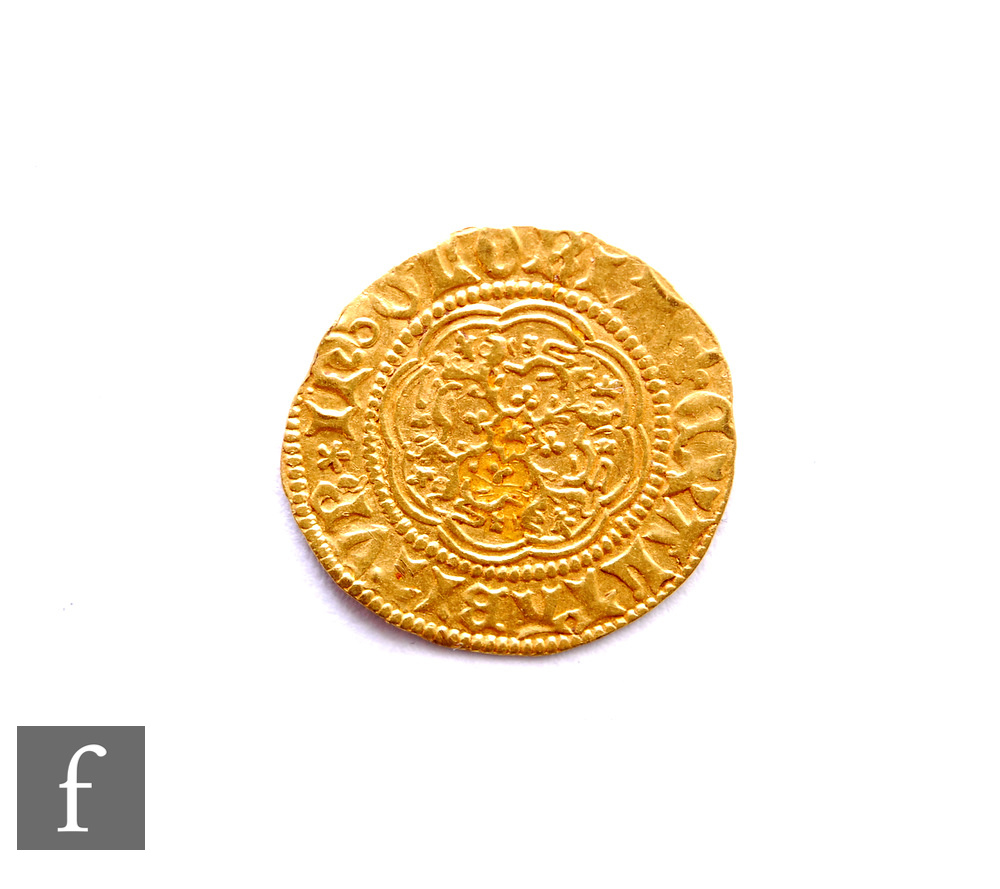 Henry V (1413-1422) - A Quarter-Noble, lis over shield, reverse with shield and lis to centre, 1.7g, - Image 2 of 2