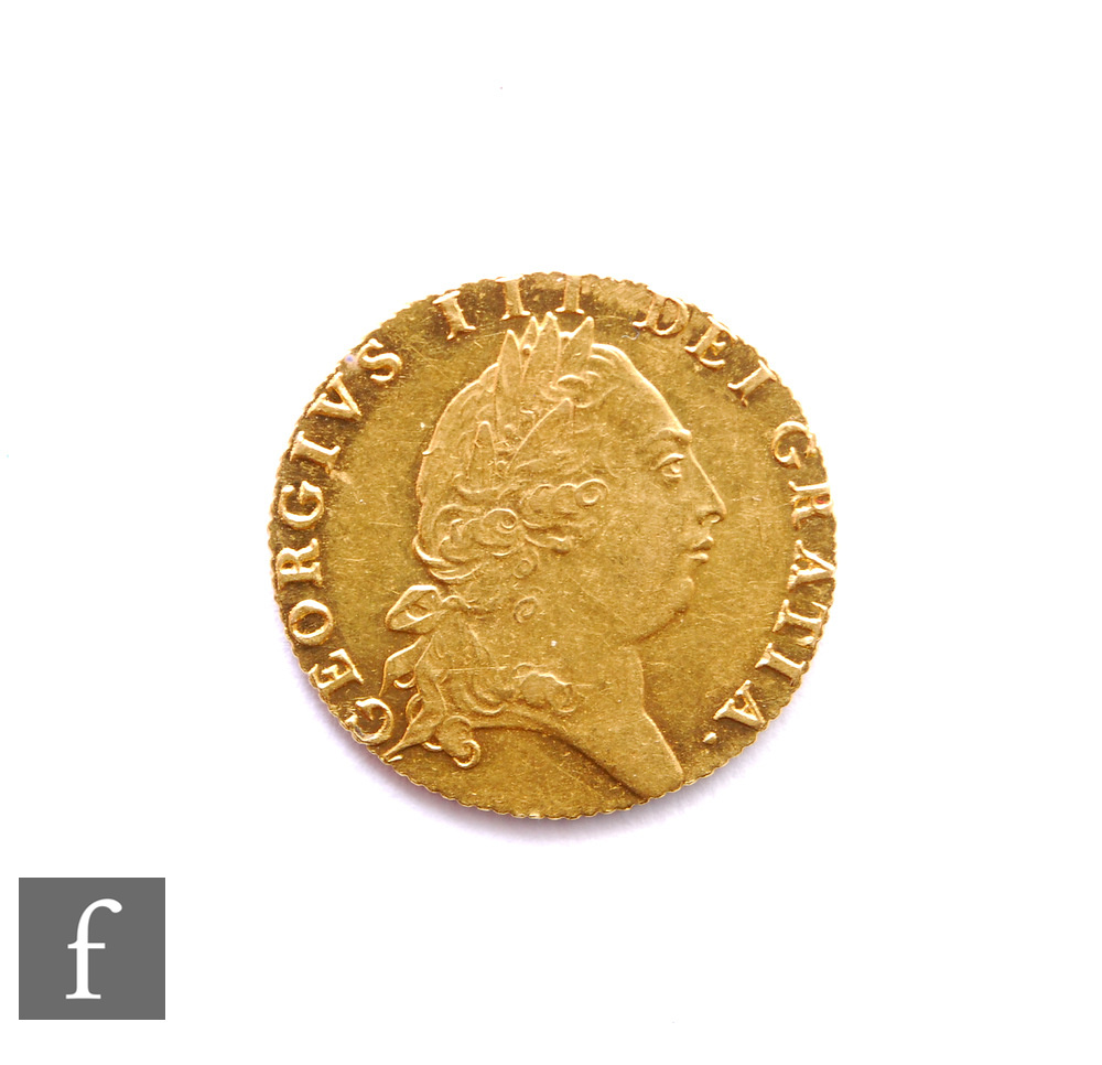 George III (1760-1820) - A Guinea, 1791 fifth issue, reverse crowned spade shield, 8.4g, S3729.