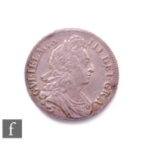 William III (1689-1702) - A crown, 1696, Octavo to edge, laureate draped bust facing right,