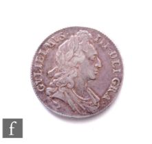 William III (1689-1702) - A crown, 1695, Octavo to edge, first laureate draped bust facing right,