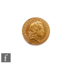 George I (1714-1727) - A quarter Guinea, 1718, fourth laureate head facing right, reverse with