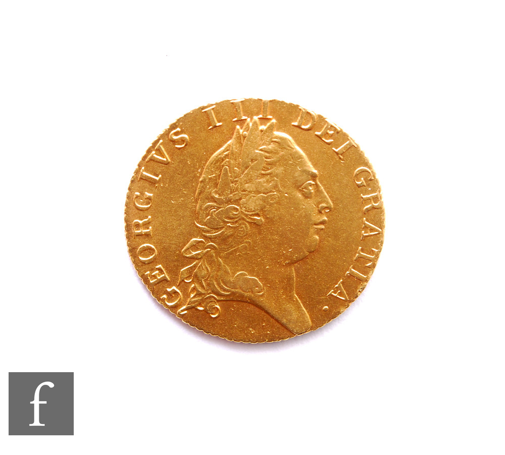George III (1760-1820) - A Guinea, 1790, fifth issue, reverse crowned spade shield, 8.4g, S3729.