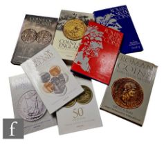 Eight books to include Spinks - Coins of England 2014, 2015, 2016, two with decimal issues, also