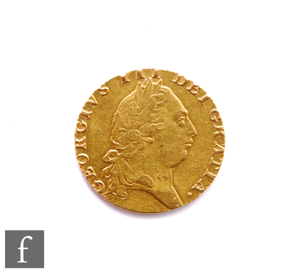 George III (1760-1820) - A Guinea, 1792, fifth issue, reverse crowned spade shield, 8.4g, S3729.