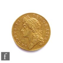 James II (1685-1688) - A five-Guineas, 1686, first laureate head, reverse no stop after HIB, crowned