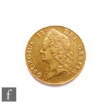 George II (1727-1760) - A two-Guineas, 1740, intermediate laureate head facing left, reverse crown