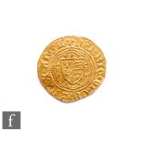 Henry V (1413-1422) - A Quarter-Noble, lis over shield, reverse with shield and lis to centre, 1.7g,