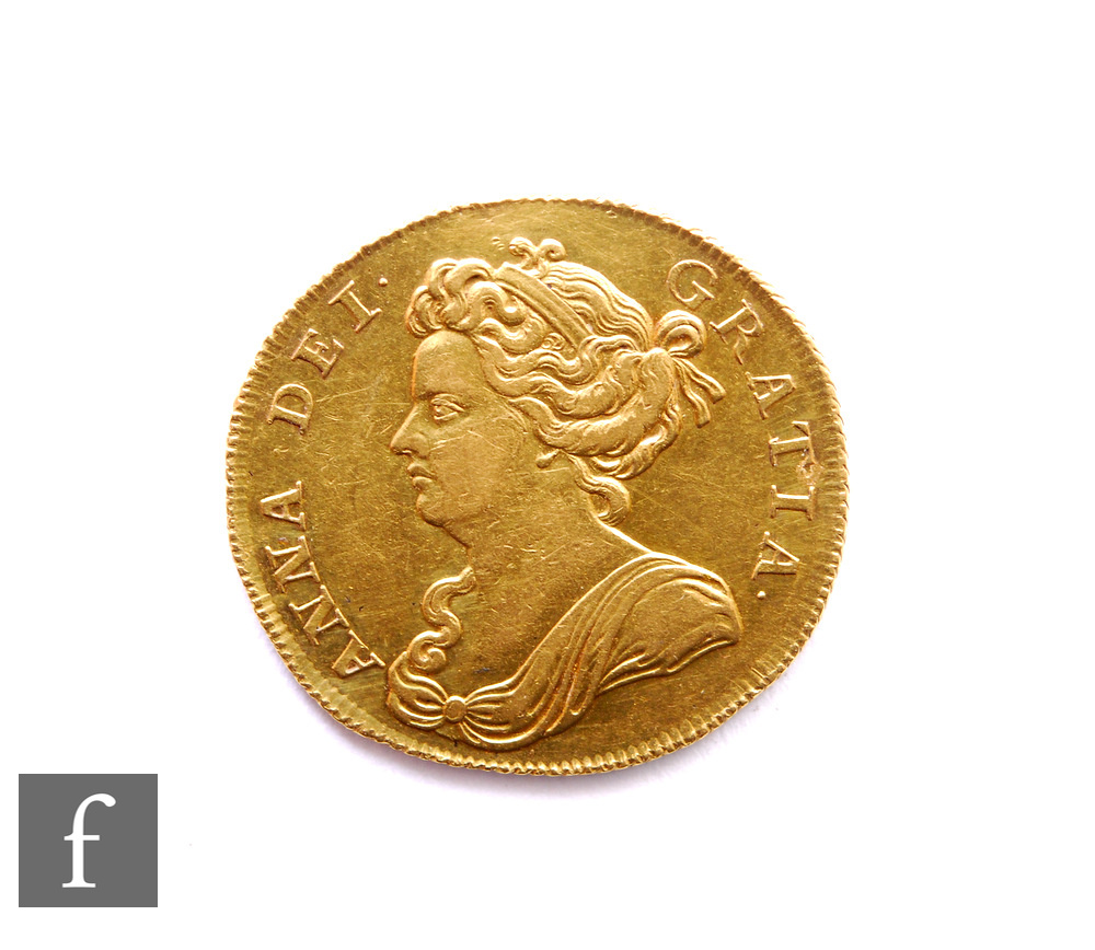 Anne (1702-1714) - A two-Guineas, 1713, draped bust diademed facing left, reverse crowned shields