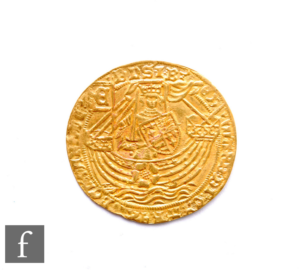Edward IV (1461-1483) - A Ryal, first reign (1461-1470), light coinage, King standing facing in
