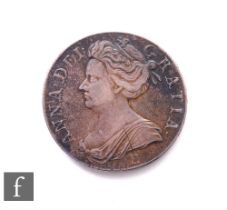Anne (1702-1714) - A crown, 1707, Edinburgh mint, E below draped bust facing left, crowned cruciform