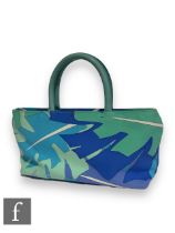 A 1990s Emilio Pucci rectangular baguette handbag, the cloth fabric decorated with an abstract