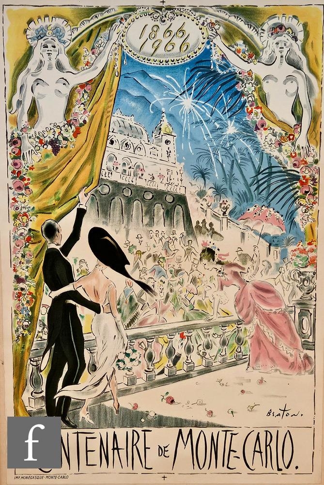 CECIL BEATON (1904-1980) - 'Centenaire de Monte - Carlo', lithographic poster in colours, 1966,