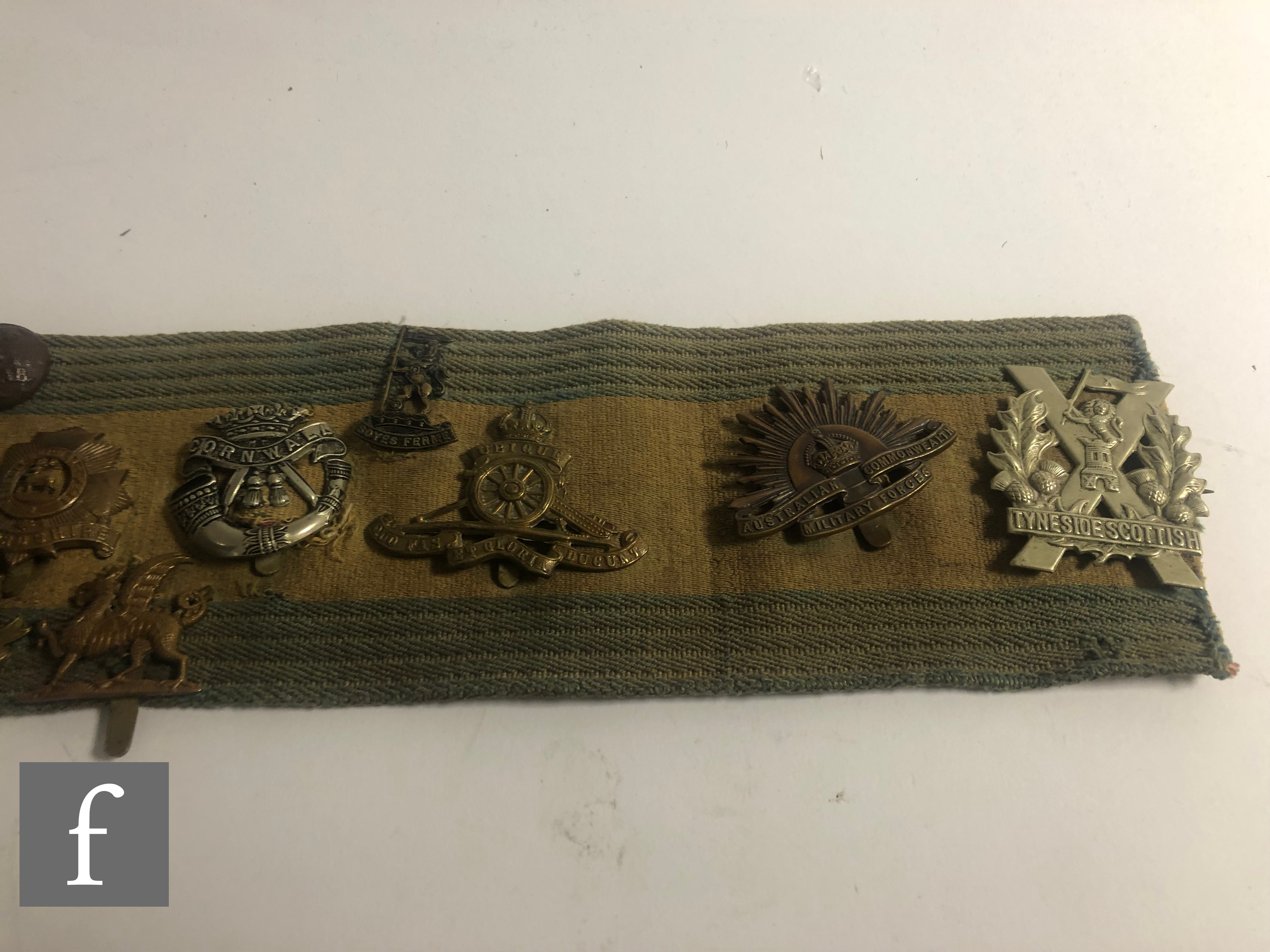 A collection of mounted military badges and buttons, various regiments, Cheshire, Manchester, - Image 4 of 7