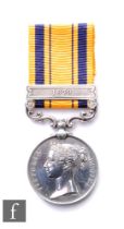 A South Africa medal with 1879 bar to 1809 Pte William Conroy 1st Battalion 24th Foot Regiment,