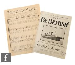 A copy of the Daily Mirror published Saturday, April 20th 1912, the cover relating to the Titanic