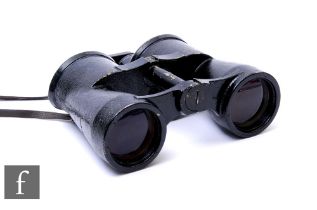 A World War Two U-Boat Commanders pair of BJC binoculars, 8 x 60, serial No 48812, black Bakelite