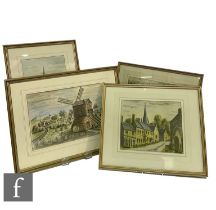 A collection of watercolours and prints by the artist Ron Baker, also with albums of cuttings and