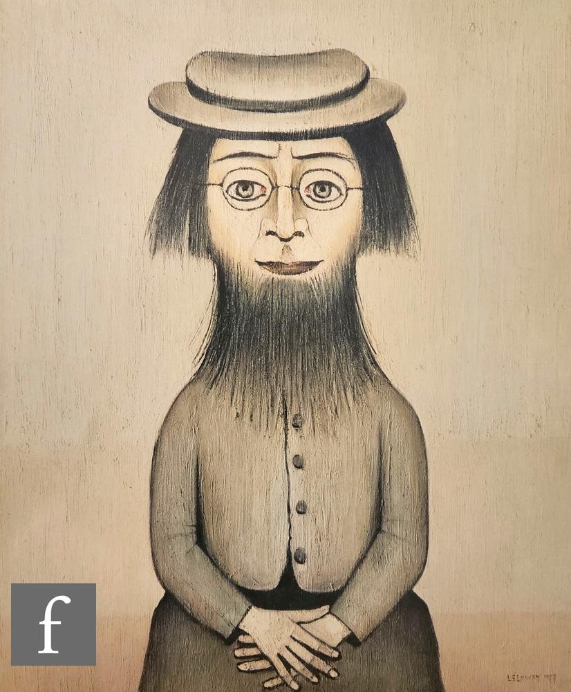 LAURENCE STEPHEN LOWRY, RBA RA (1887-1976) - 'Woman with Beard', photographic reproduction, signed