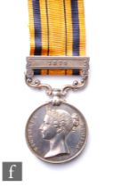 A South Africa medal with 1879 bar to 321 Pte James Daly 99th Foot Regiment, sold with research