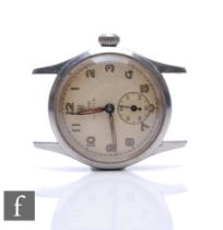 A mid 20th Century stainless steel Tudor Oyster wrist watch, Arabic numerals to a circular dial,
